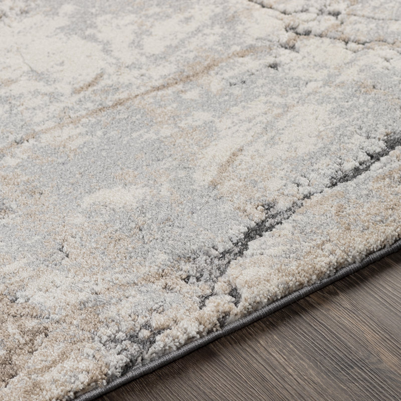 Steelside™ Amrita Gray/Cream/Brown Area Rug & Reviews | Wayfair